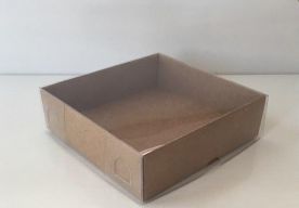 Кутия - размер 10 х 10 х 3 см - цвят КРАФТ